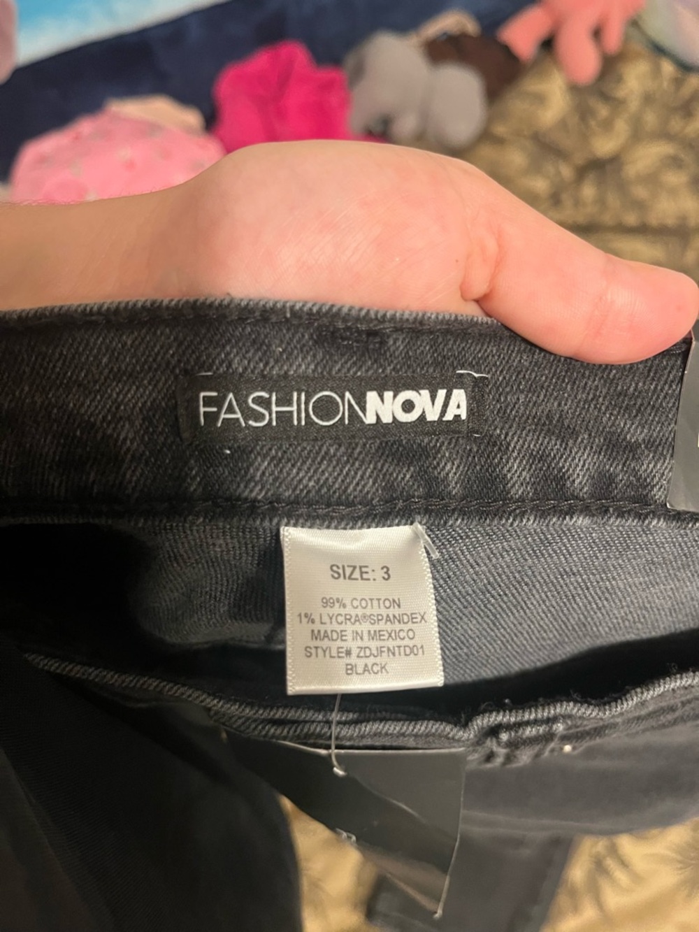 Fashion Nova Black Denim Jeans - Size 3